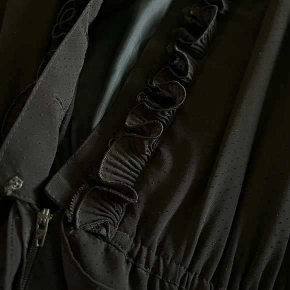 Japanese VINTAGE Goth Black LAMBALLE Long Sleeve Secretary Dress Small RARE - Picture 9 of 12